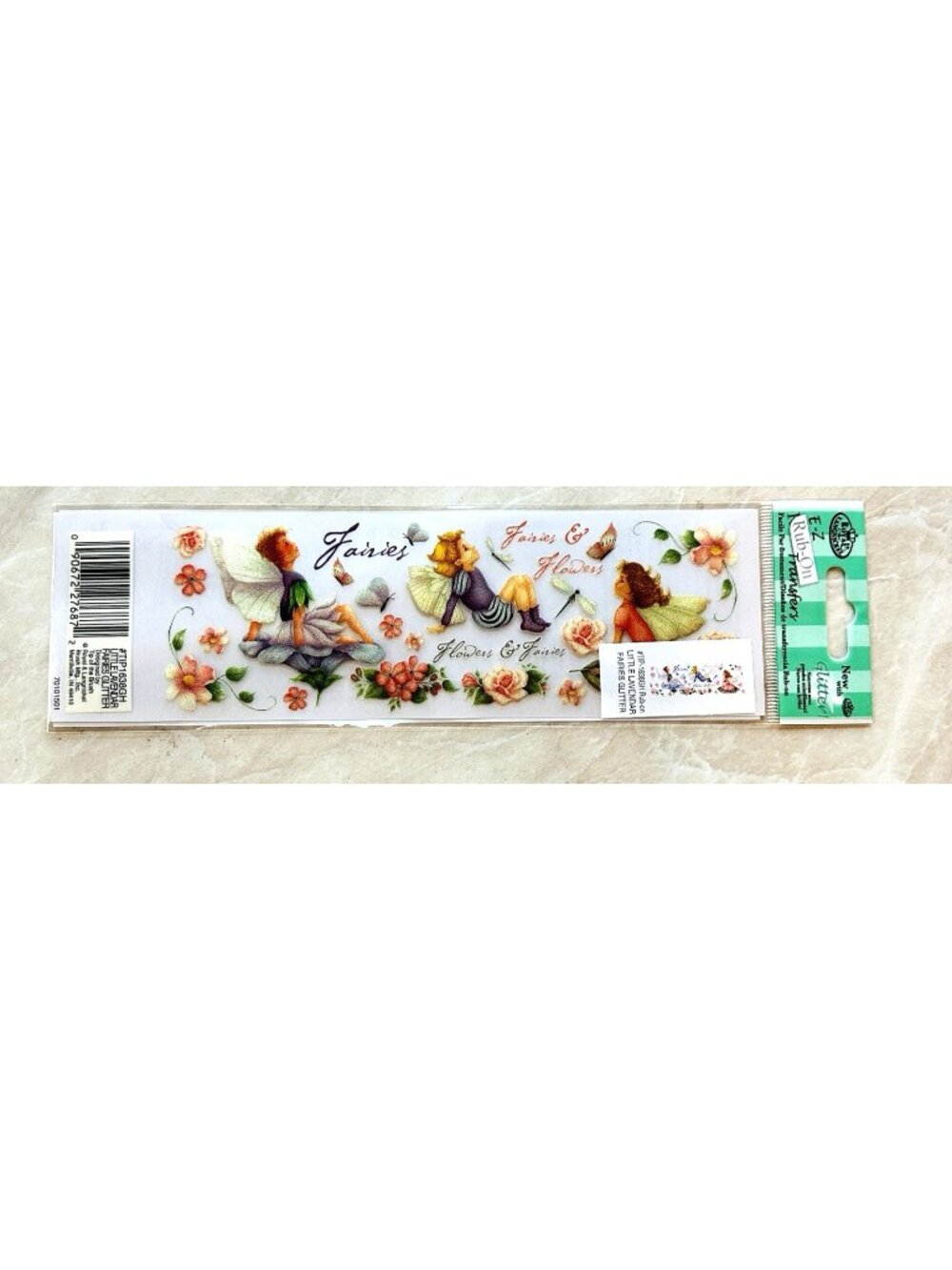 Royal Langnickel EZ Rub On Transfers Glitter Fairies Flowers Crafts Walls Paper